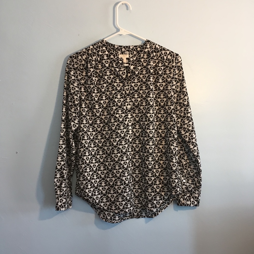 J. Crew Patterned Blouse in XS Petite